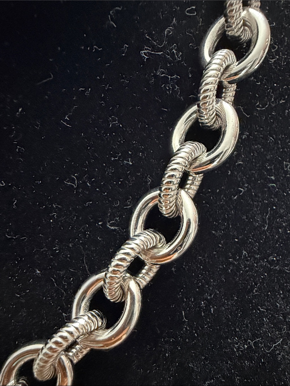 Judith Ripka Textured Silver Rope-Link Necklace with Toggle - Picture 2 of 5